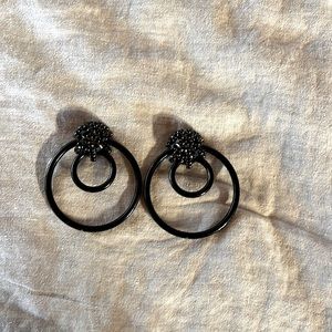 Marni Black hoop earrings circa 2018